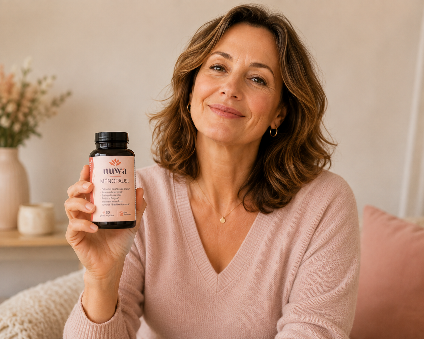 NUWA MÉNOPAUSE – femme ayant une bouffée de chaleur